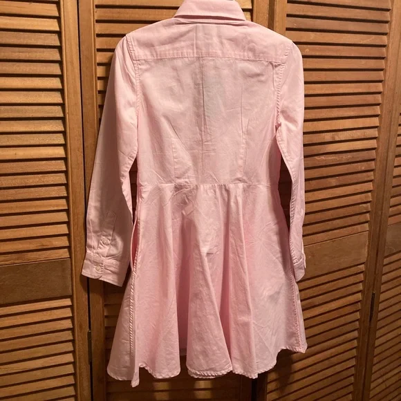 Ralph Lauren Pink Buttoned Collar Shirt Dress - Picture 9 of 13